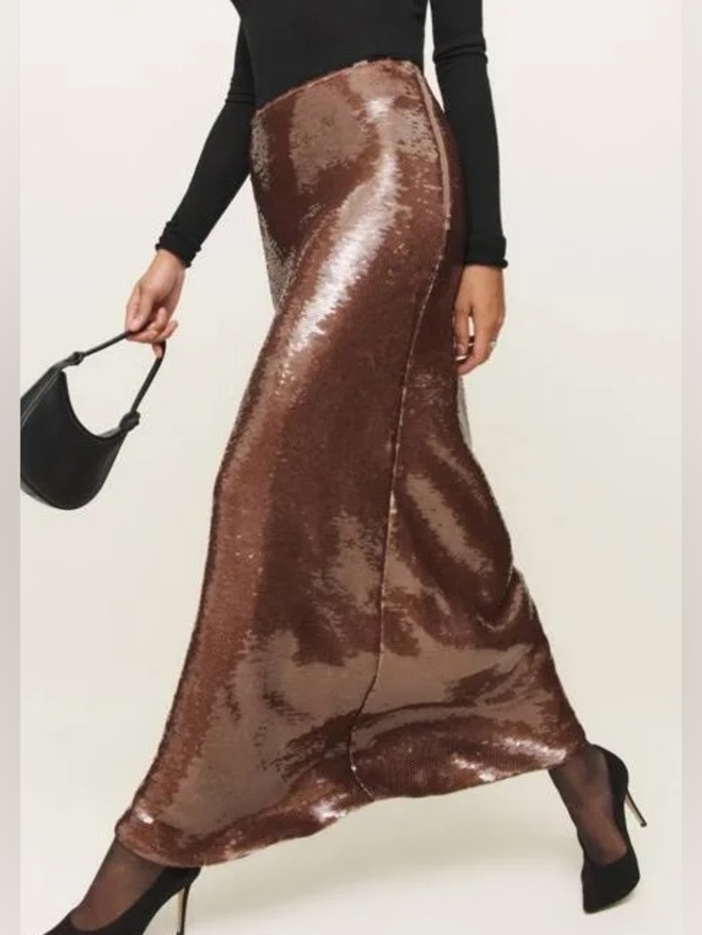 REFORMATION Sequin Maxi Skirt